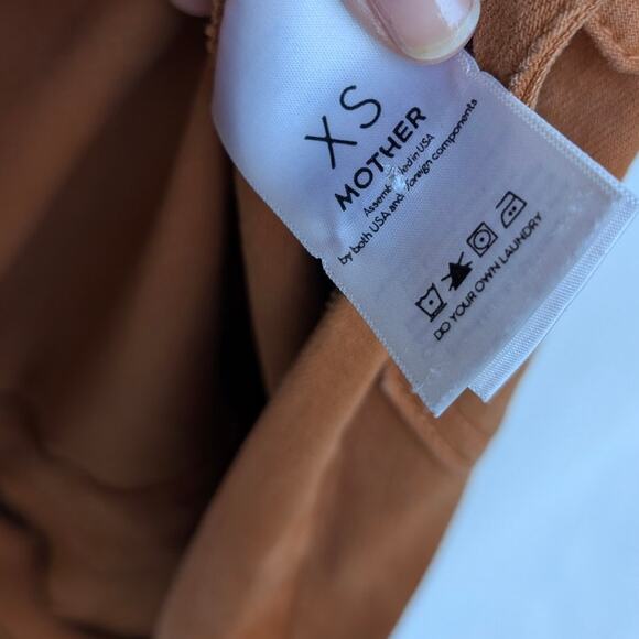 Anthropologie Mother Orange Brown The Fixer Denim Utility Jumpsuit, Size XS - Picture 11 of 13